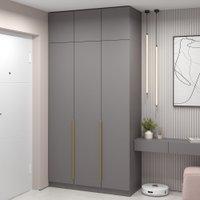 Шкаф распашной Soma Lord Gold 120x240 (серый)