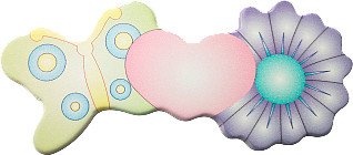 Накладка декоративная для мебели ЛЕЛЬ Сердечко с бабочкой и ромашкой 013