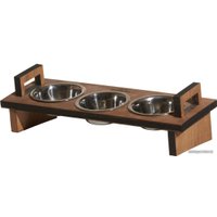 Миски на подставке Чешир Царь 3 миски 200 мл (коричневый)