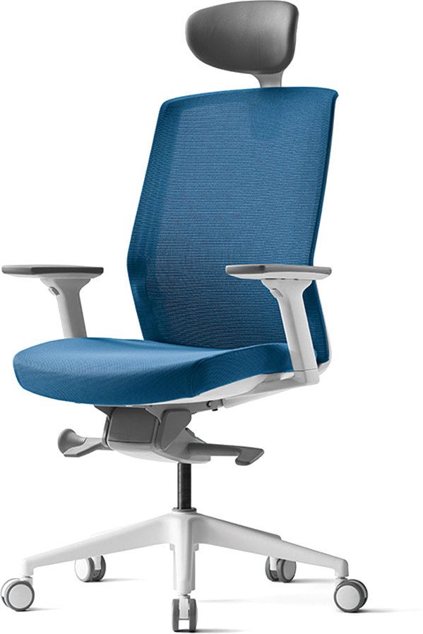 

Офисное кресло Bestuhl J1 White Pl с подголовником (голубой)