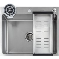 Кухонная мойка Futur FK 6050 Eco Embossing Pop-up Rinzer plus (Satin)