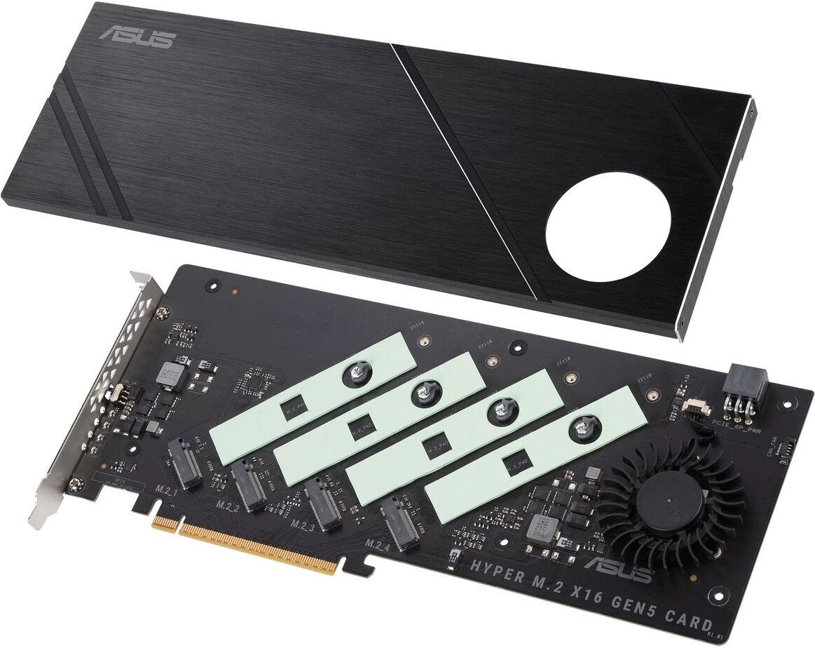 Адаптер для подключения M.2 накопителей ASUS Hyper M.2 x16 Gen5