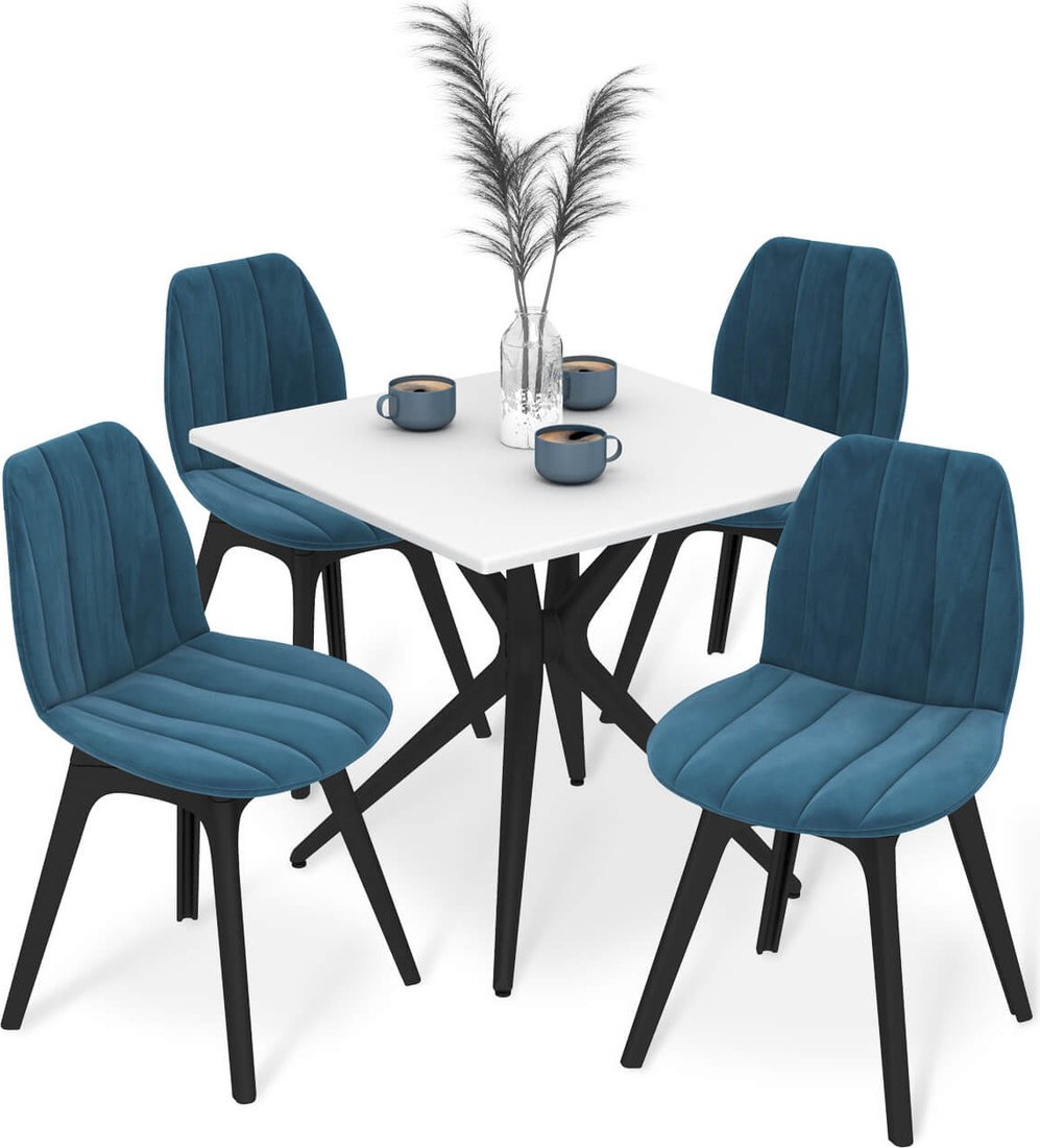 

Обеденная группа Sheffilton SHT-DS321 (белый шагрень/тихий океан/черный)