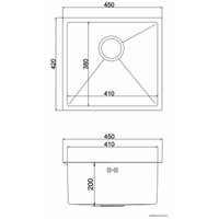 Кухонная мойка Mixline 548564 (сатин, 3 мм)