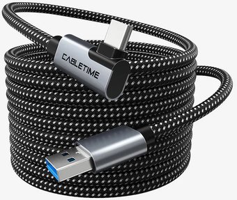 Кабель Cabletime для Oculus Quest 2 VR Alternative USB Type-A - USB Type-C (5 м, черный)
