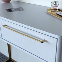 Туалетный столик без зеркала Shtabe Royal 5211 эко (белый/золото/р.золото)