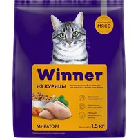 Сухой корм для кошек Мираторг Winner Для взрослых кошек всех пород с курицей (1.5кг)