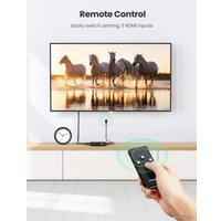 Переключатель Ugreen CM332 80125 4 x HDMI (с пультом ДУ, черный)