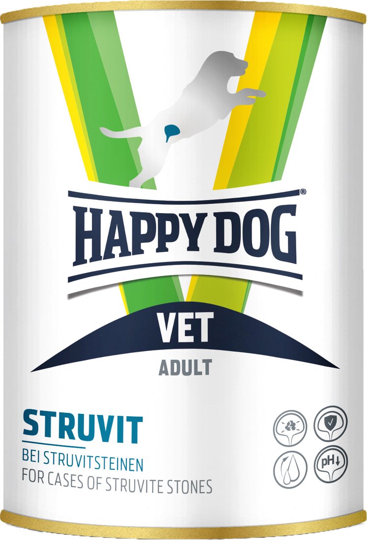 

Пресервы Happy Dog Vet Struvit Adult для растворения струвитных уролитов 400 г
