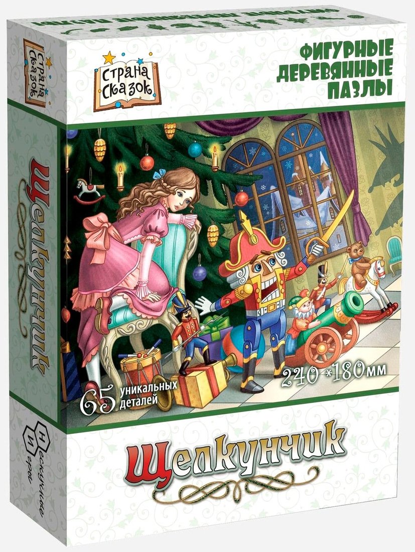 

Пазл Нескучные игры Щелкунчик. Фигурный деревянный