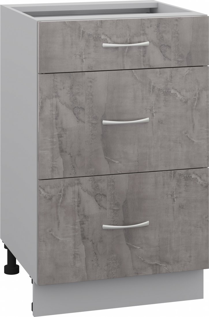 

Шкаф напольный Кортекс-мебель Корнелия Лира НШ50р3ш без столешницы (оникс)