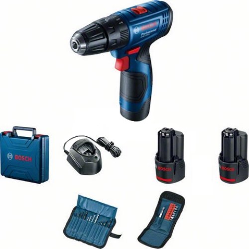 

Ударная дрель-шуруповерт Bosch GSB 120-LI Professional 06019G8102 (с 2-мя АКБ, кейс, набор оснастки)