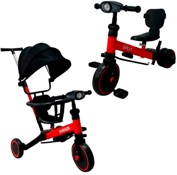 

Беговел-велосипед Bubago Split BG-FPY-158-1 с ручкой (черный/красный)