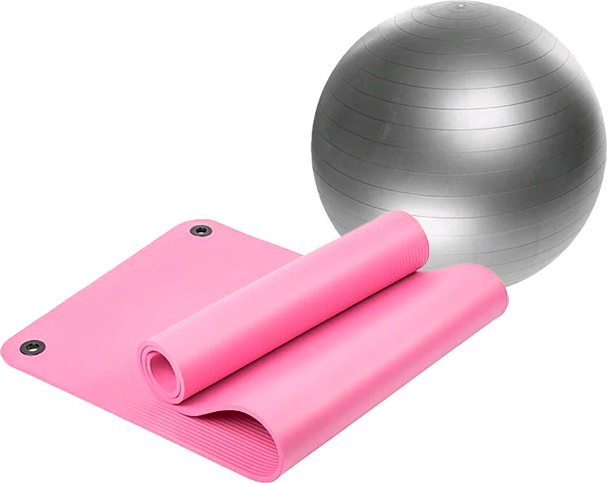 

Набор для йоги Sundays Fitness Фитбол IR97402-75 + Коврик 1см IR97506 (серебристый, розовый)