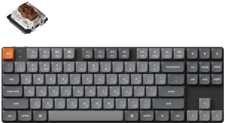

Клавиатура Keychron K1 Max RGB K1M-H3-RU (Gateron Low Profile Brown 2.0)