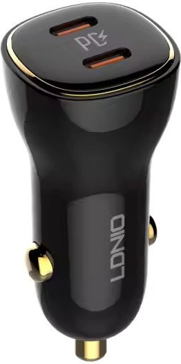 Автомобильное зарядное LDNIO C104 (с кабелем Lightning)