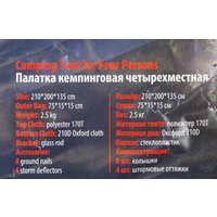 Кемпинговая палатка ForceKraft FK-СAMP-2(56321)