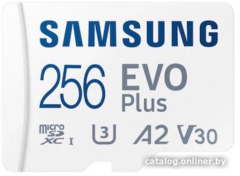 Карта памяти Samsung EVO Plus 2024 microSDXC 256GB (с адаптером)