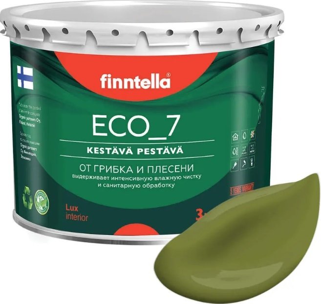 

Краска Finntella Eco 7 Ruoho F-09-2-3-FL030 2.7 л (травяной зеленый)