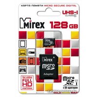 Карта памяти Mirex microSDXC UHS-I (Class 10) 128GB + адаптер [13613-AD10S128]