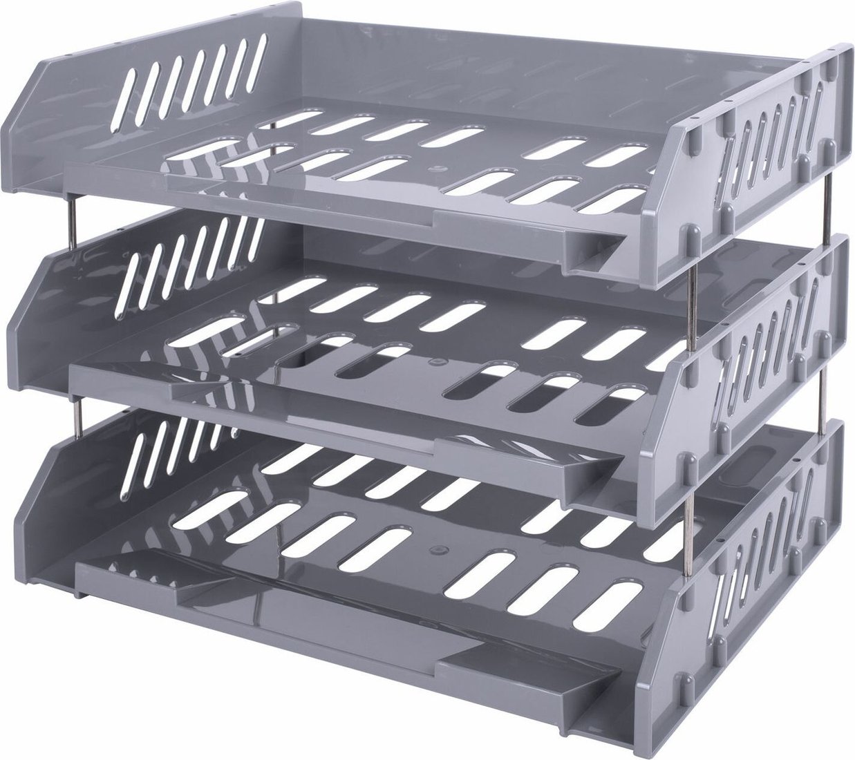 

Лоток для бумаг BRAUBERG File 238108 (серый)