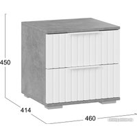 Тумба Трия Хилтон (ателье светлый/белый матовый)