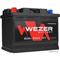 Автомобильный аккумулятор Wezer WEZ60500L (60 А·ч) в Лиде