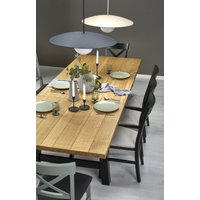 Кухонный стол Halmar Fiesta 200-280/100/77 (дуб натуральный/черный)