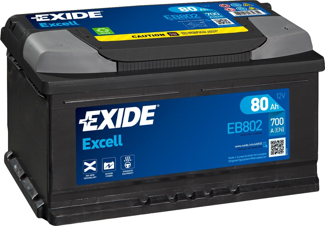 

Автомобильный аккумулятор Exide Excell EB802 (80 А/ч)