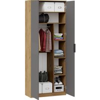 Тумба для обуви Трия Хилтон №4 251068 (дуб крафт золотой/графит матовый)