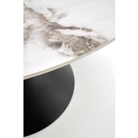 Кухонный стол Halmar Garet 120/76 (белый мрамор/черный)