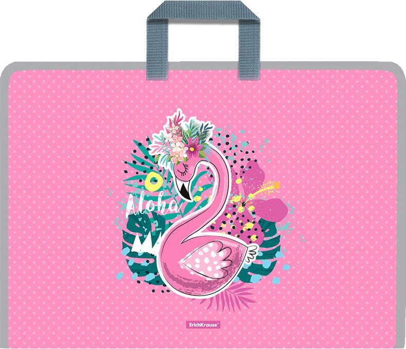 

Папка для бумаг Erich Krause Rose Flamingo с ручками 52853