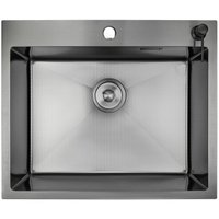 Кухонная мойка Stellar Decor S7050NB-D (нано черный) в Бресте