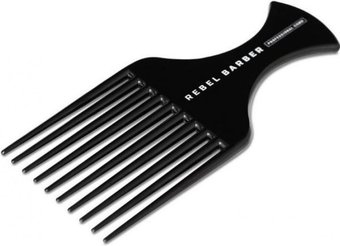 Расческа гребень Rebel Barber Afro Comb Total Black