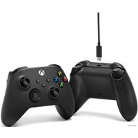 Геймпад Microsoft Xbox + USB-C кабель (черный)