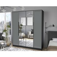Шкаф распашной Интерлиния Концепт Тренд КТ-Ш4(з) (антрацит/серый)