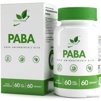 Витамины, минералы NaturalSupp Парааминобензойная кислота (PABA), 60 капсул