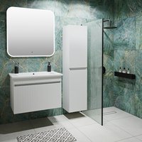  Runo Тумба с умывальником Модена 75 + Оскар 75 (подвесная, белый)