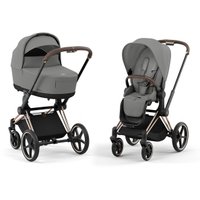 Универсальная коляска Cybex Priam IV (2 в 1, Mirage Grey/Rose Gold)