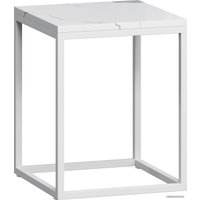 Журнальный столик LoftyHome Годмар 3 (мрамор сноу/белый)