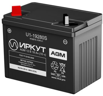 Мотоциклетный аккумулятор Иркут U1-19280S (18 А·ч)