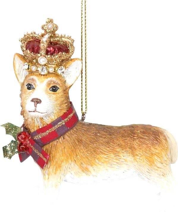

Елочная игрушка Gisela Graham Limited London Christmas. Корги в короне 12763