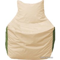 Кресло-мешок Flagman Фокс Ф2.1-135 (слоновая кость/тёмно-оливковый)