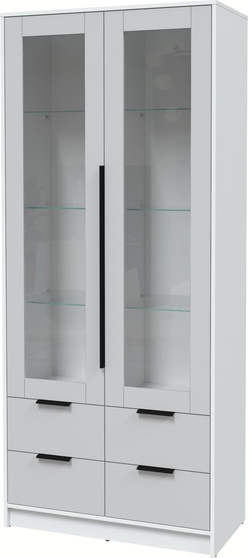 

Шкаф-витрина Интерлиния Концепт КТ-ШВ2 (серый/белый платинум)