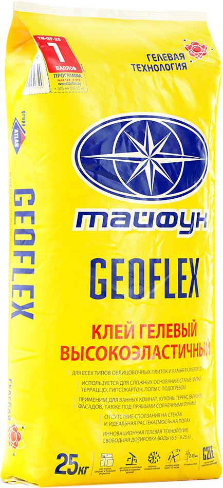 

Клей для плитки Тайфун Geoflex 25 кг