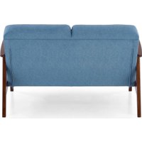 Диван Halmar Milano 2S tap. Castel 74 (синий/орех)