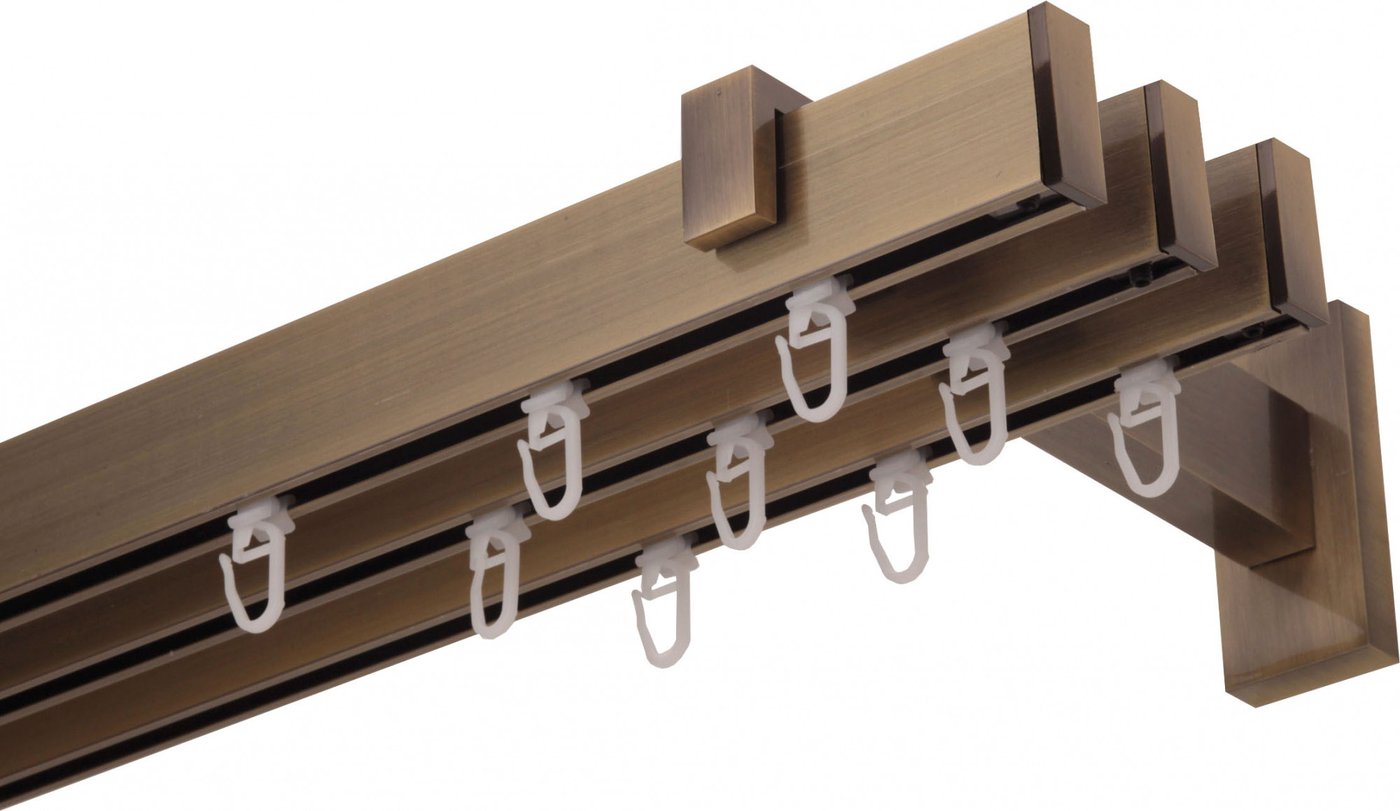 

Карниз для штор Lm Decor Флэт Лайн Изи тройной (антик, 1.6м)