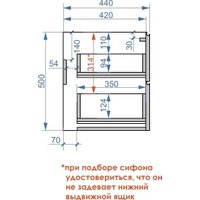  Vela Тумба под умывальник Vela Мира 75П под Milen TU27102