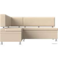 Угловой диван Лига диванов Стайл левый 114526L (экокожа бежевый)