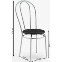 Стул Mio Tesoro Тюльпан (черный/металлик)